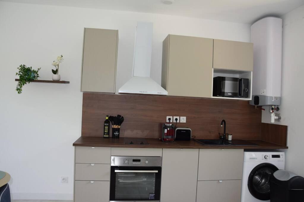 Elegant T2 A Bron, Tramway A 2Min, Box Parking, 4Personnes Daire Dış mekan fotoğraf