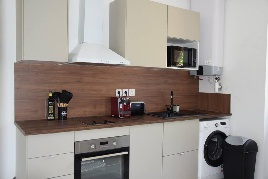 Elegant T2 A Bron, Tramway A 2Min, Box Parking, 4Personnes Daire Dış mekan fotoğraf